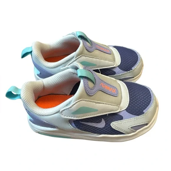 Nike Kids Air Max Blue and Orange Sneakers size 10. - Picture 2 of 8